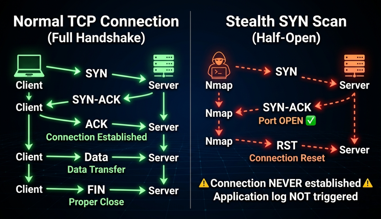 Stealth vs Normal Scan