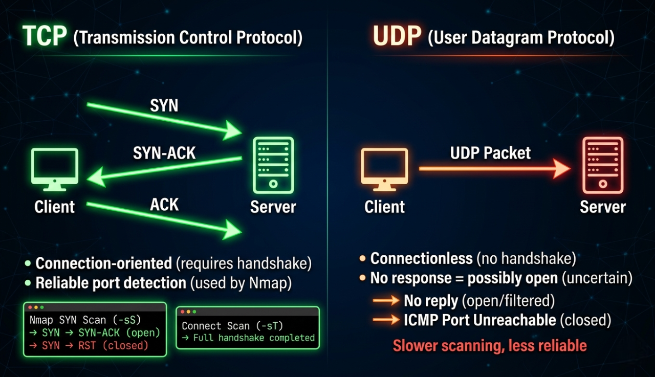 TCP vs UDP Scanning