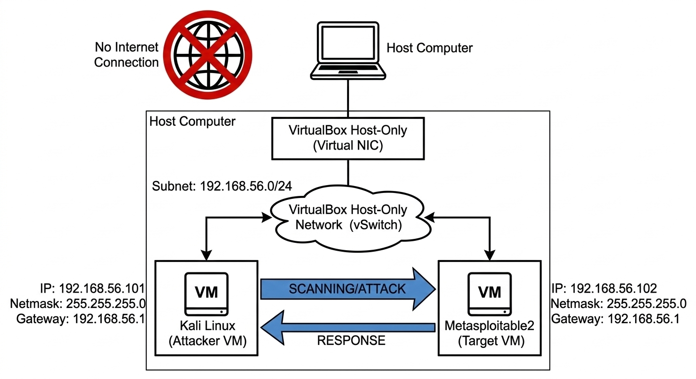 host-only network configuration diagram