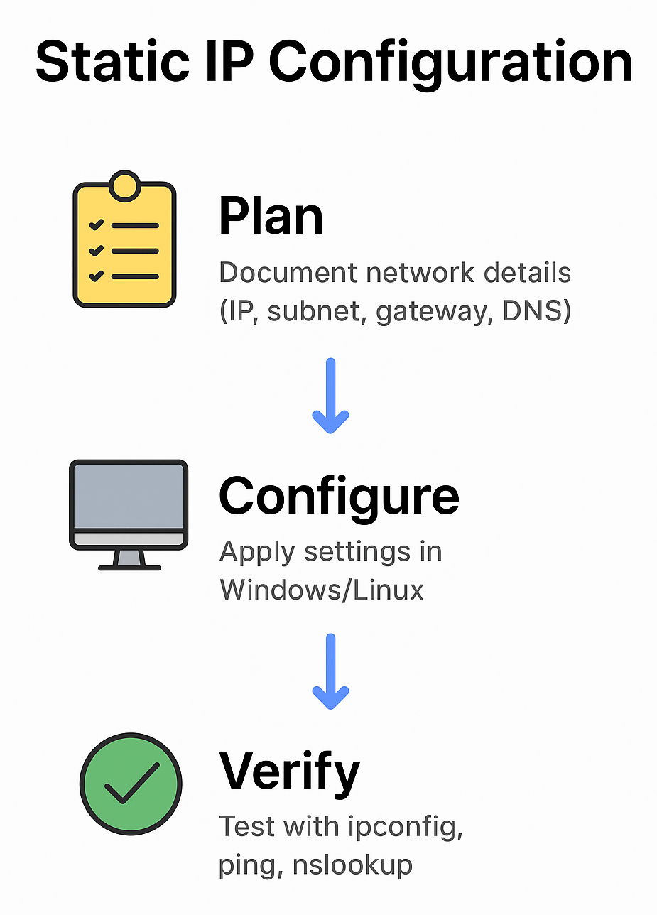 Windows network adapter TCP IPv4 properties with static IP 192.168.1.150 configuration