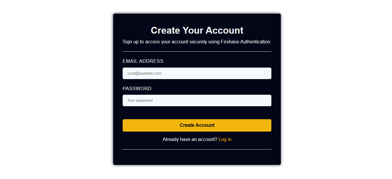 Login System using JavaScript & Firebase Project Tutorial